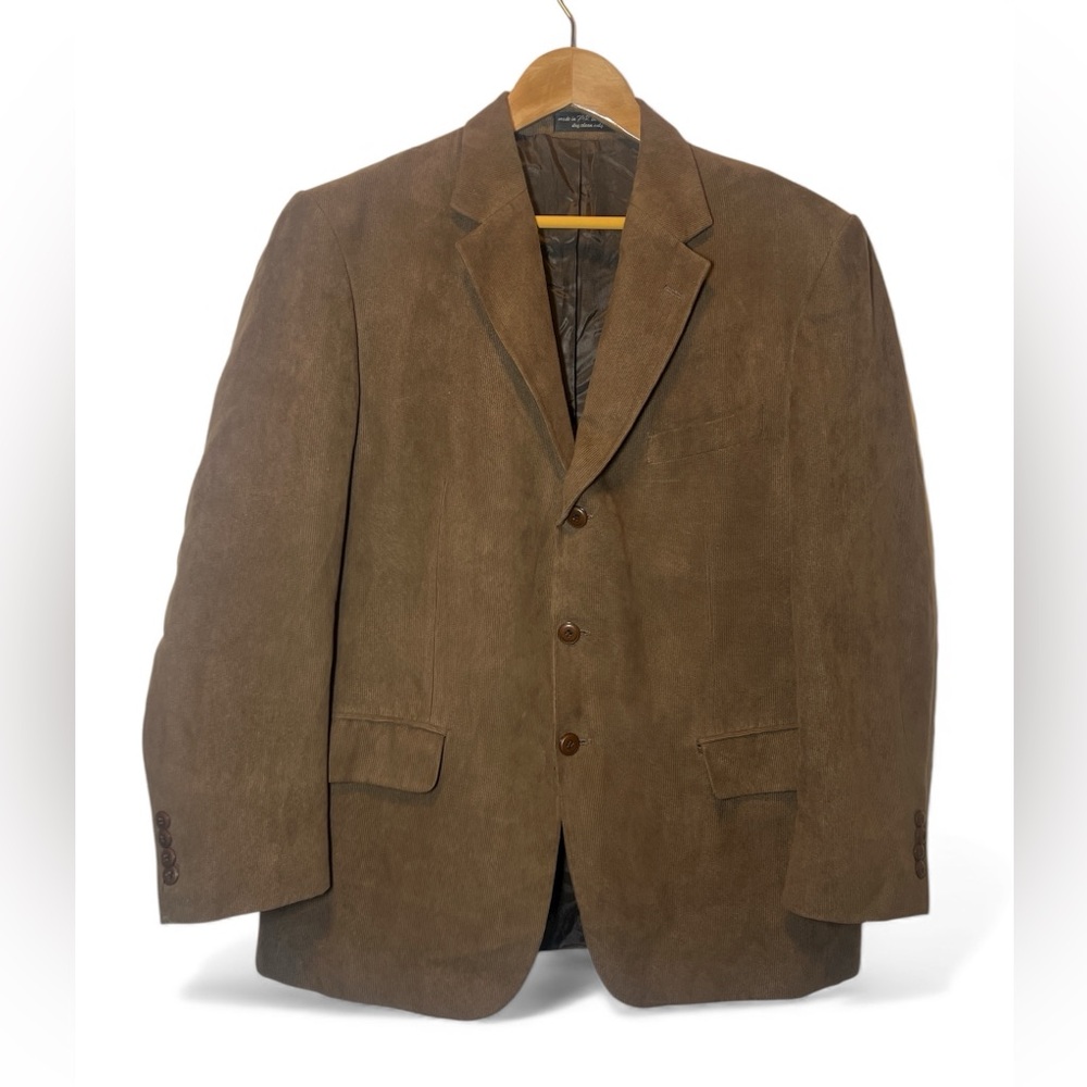 Andrew Fezza 3 Button Blazer Kramer Eclectic Grandpa Notched Lapel Lined Retro